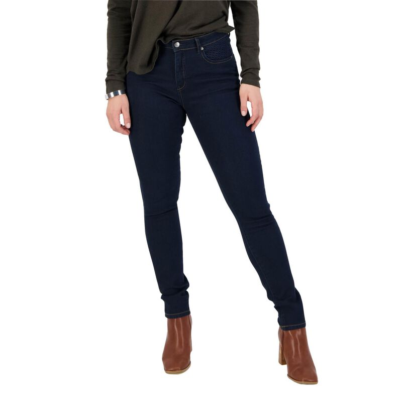 Vassalli Basket Weave Skinny Leg Jean image number 0